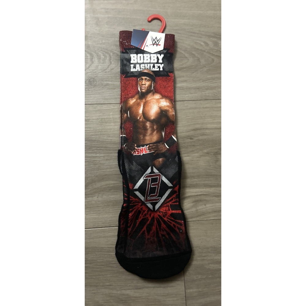 NWT Mens Rock EM Socks WWE Bobby Lashley Design Size L/XL NEW Wrestling